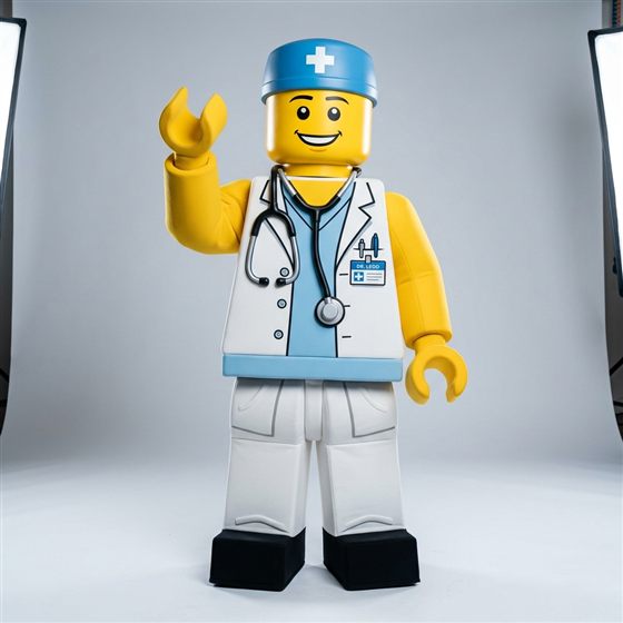 Costum mascotă Doctorul Leo